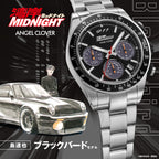 Wangan Midnight x Angel Clover WM40-BK Shima Tatsuya Blackbird 911 Model Wristwatch - The Japanese Factory