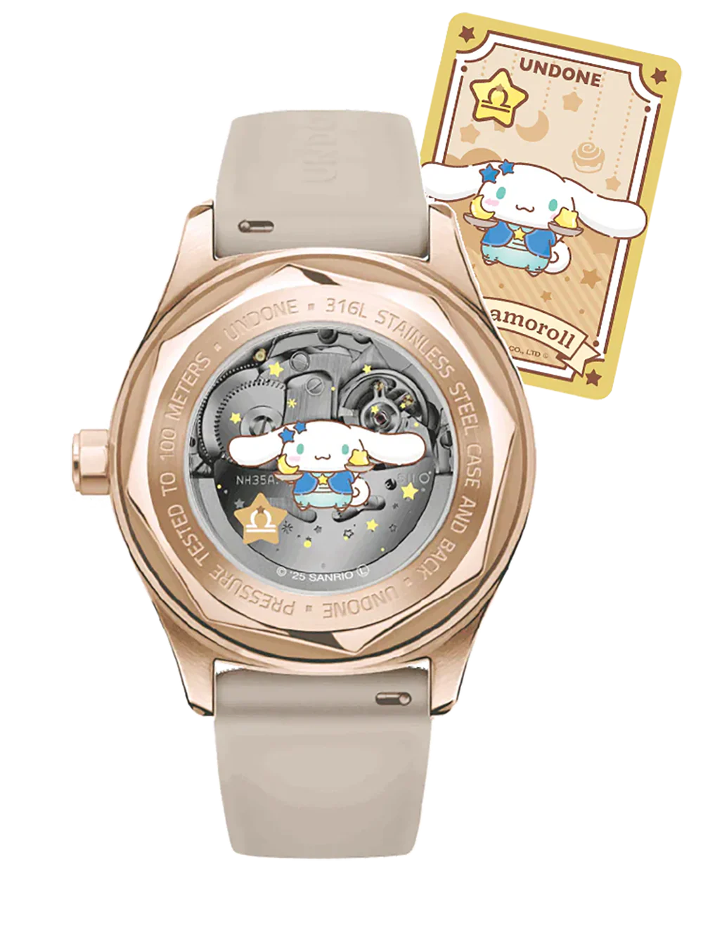 Cinnamoroll x UNDONE “Dreamy Beige” Automatic Watch – Limited Model [Pre-order for early April]